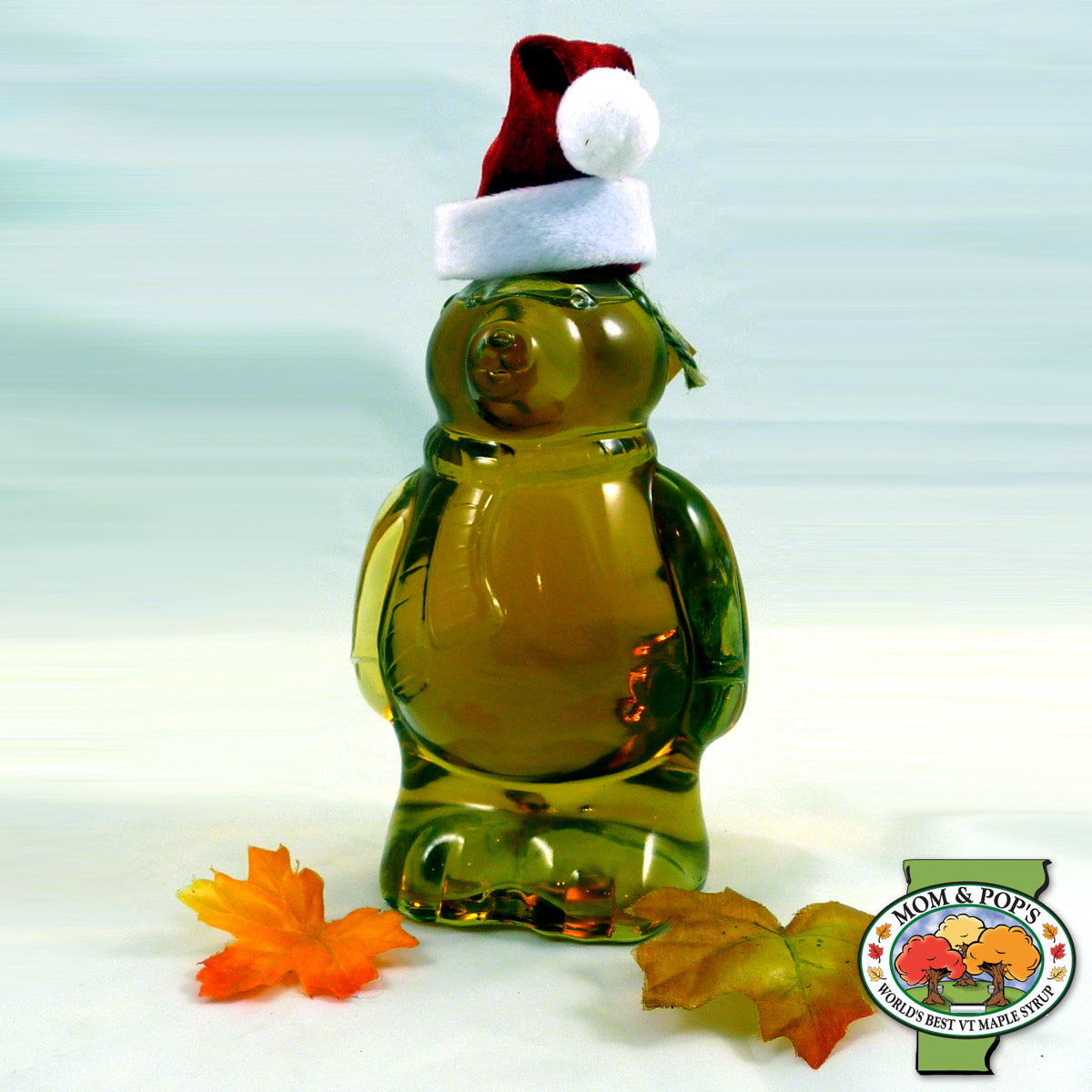 A polar bear-shaped bottle of Vermont maple syrup